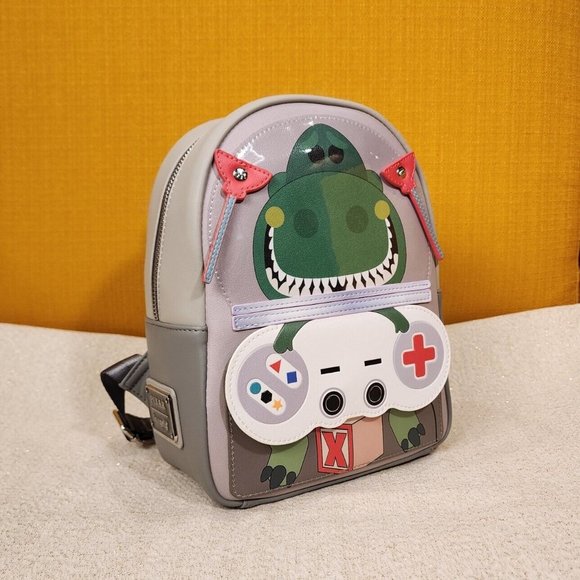Loungefly Disney Pixar Toy Story Rex Video Game Controller Mini Backpack NEW - Picture 5 of 14